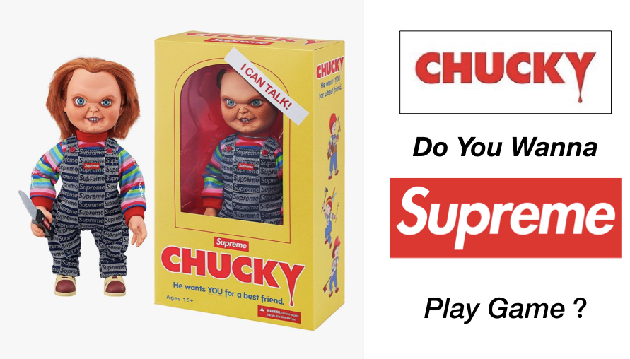 「Do You Wanna Play Game？」鬼娃恰吉出沒Supreme，Supreme x Chucky 聯名玩偶驚悚登場，2020必收公仔你服嗎？
