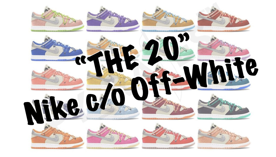 Off-White x Nike 「THE 20」聯名企劃諜照全都露！二十雙 Nike Dunk Low 今年準備落地！