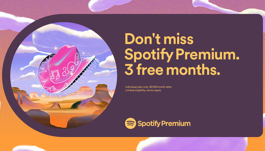 為你的夏日挑一首完美配樂！Spotify Premium 為免費用戶及首次使用的用戶推出全新優惠！整整三個月給你整個浪漫夏天