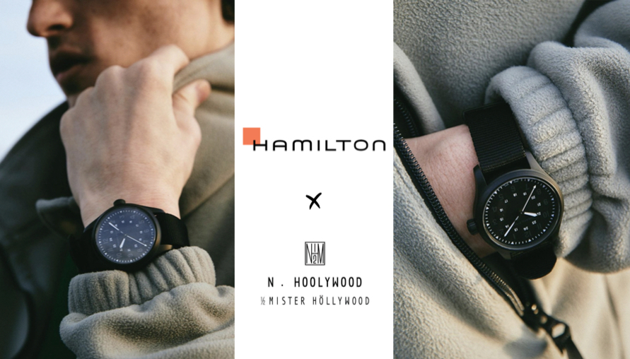 日本與瑞士跨界聯名，再掀話題！N.HOOLYWOOD x Hamilton 全新聯名錶款限量300枚發售