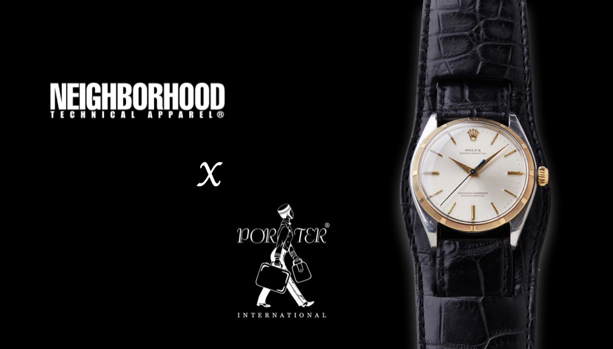 NEIGHBORHOOD 再次攜手 PORTER， 推出復古皮革壓紋錶帶，高級錶款通通適用！