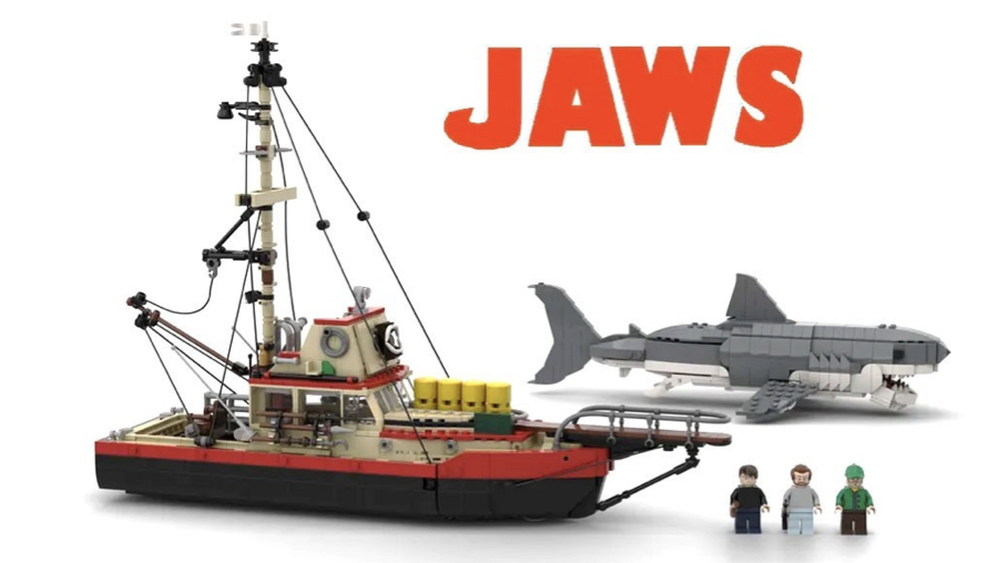 配樂一下就知道危險來臨！Steven Spielberg 經典電影大作《大白鯊 JAWS》，LEGO 樂高實體還原！